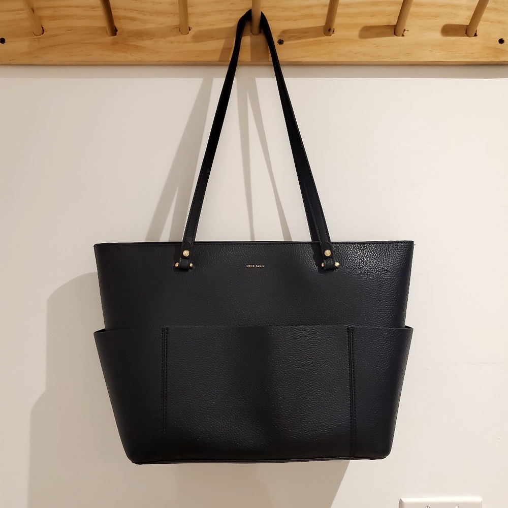 Black Leather Tote Bag